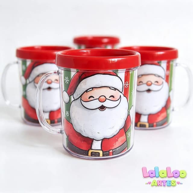 Caneca Natalina Papai Noel | Lembrancinha Presente de Natal | Brinde de Natal