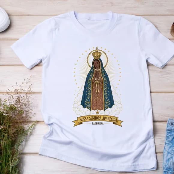 Camiseta Nossa Senhora Aparecida Padroeira do Brasil