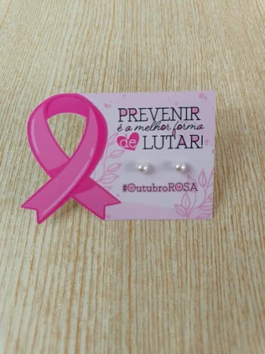 Tag para Brinco Outubro Rosa - Não Acompanha Brinco