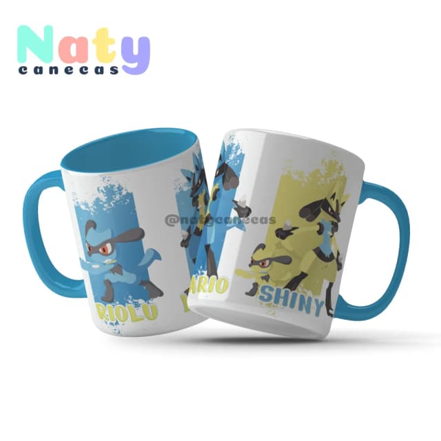 Caneca Personalizada  Pokemon Go Alça Color