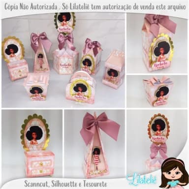Kit 60 Lembrancinhas Barbie Afro