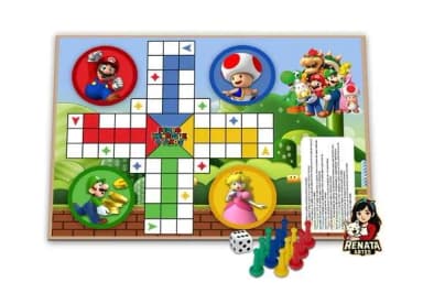 Jogo de Ludo Personalizado Super Mario