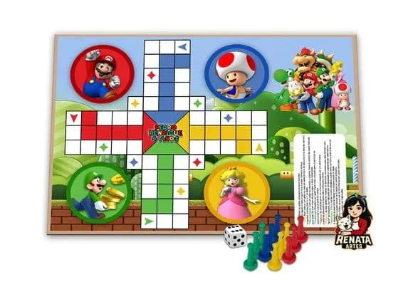 Jogo de Ludo Personalizado Super Mario