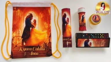 Kit completo na mochila A BELA E A FERA