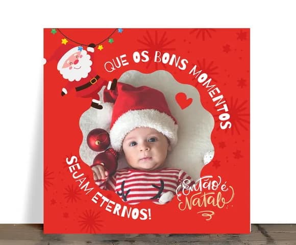 Azulejo de Natal Personalizado com Foto 15x15 Cerâmica