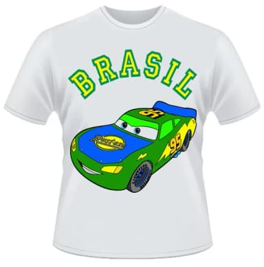 Camiseta Cars Carros Brasil