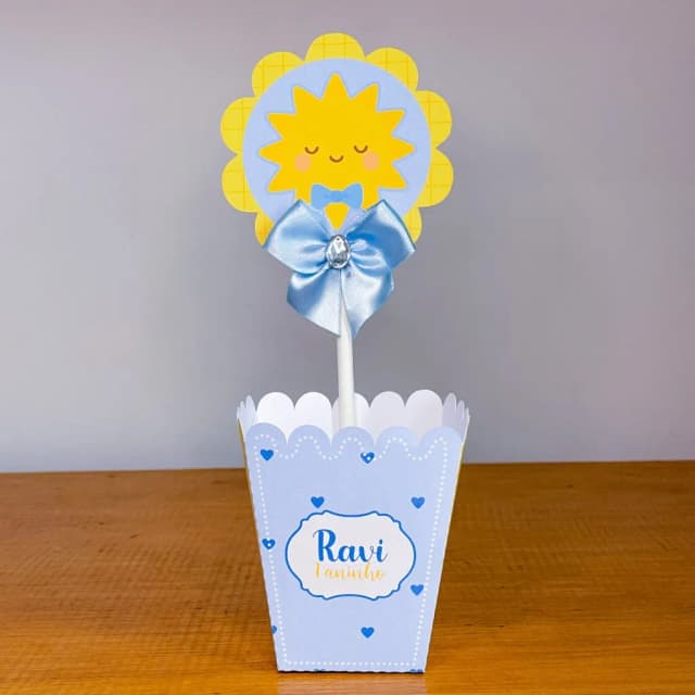 PEGUE E MONTE - Centro de Mesa RAIO DE SOL MENINO - Decoração de Festa | Lembrancinhas | Aniversário | Personalizados