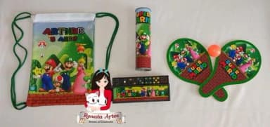 Kit Jogos 3 na Mochila Super Mario Bross