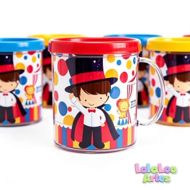 Caneca Circo Menina e Menino Personalizada