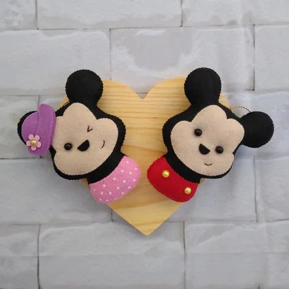 Kit 6 Pingente Turma do Mickey Feltro