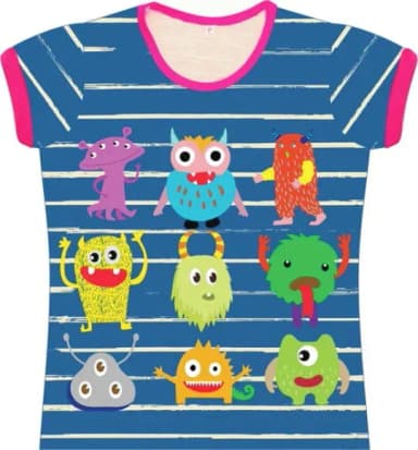 Camiseta Infantil Feminina Monstrinhos