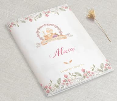 Lembrancinha Eucaristia - Livrinho De Orações - Divino Rosa