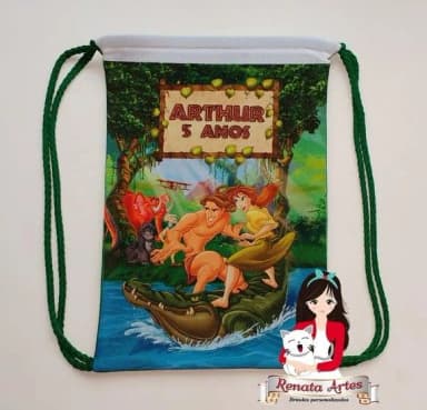 Mochilinha de Tecido Personalizada Tarzan