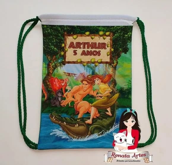 Mochilinha de Tecido Personalizada Tarzan