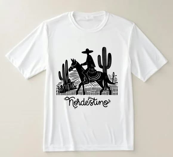Camiseta Nordestino Arte Xilogravura Sertão