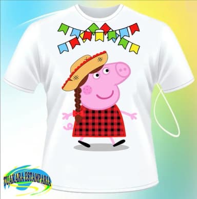 Camiseta Junina 05 Porquinha Pig