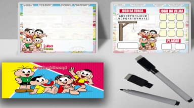 Lousa Magica Infantil Personalizada Turma da Mônica