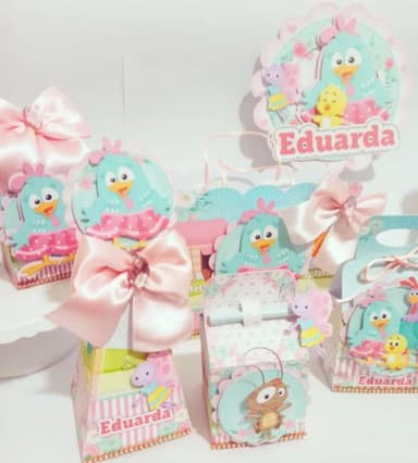 Kit 60 Lembrancinhas Galinha Pintadinha