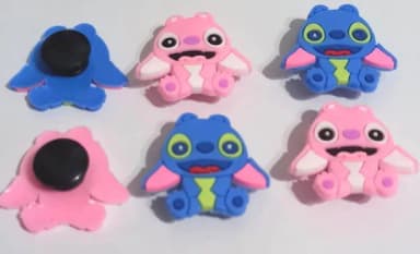 Pins para Crocs Stitch e Angel Variados - 6 Unidades