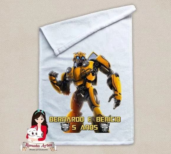 Toalhinha Personalizada Transformers Bumblebee