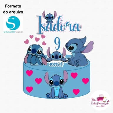 Arquivo Digital - Topo de Bolo Stitch