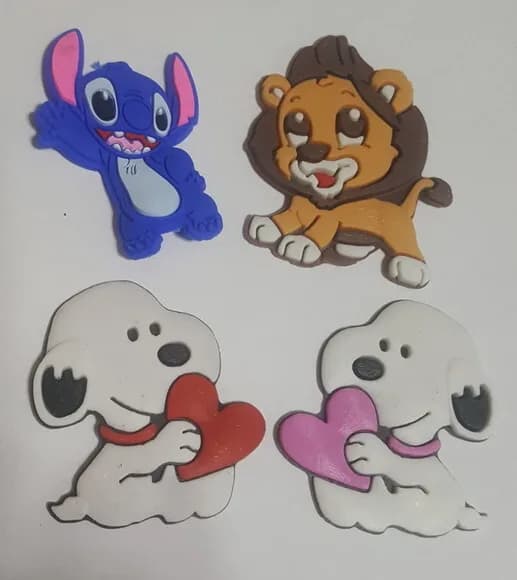 Apliques de Animais Variado Emborrachado - Pcts C/10 Unds