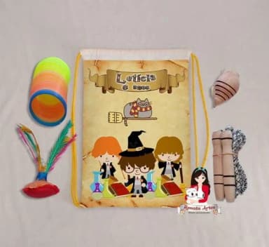 Mochila Boa Infância Personalizada Tema Harry Potter