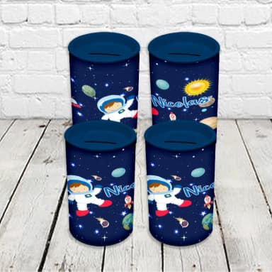 Cofrinho personalizado para lembrancinhas Astronauta