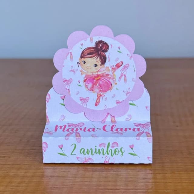 PEGUE E MONTE - Porta Bis Duplo Personalizados BAILARINA - Decoração de Festa | Lembrancinhas | Aniversário | Personalizados