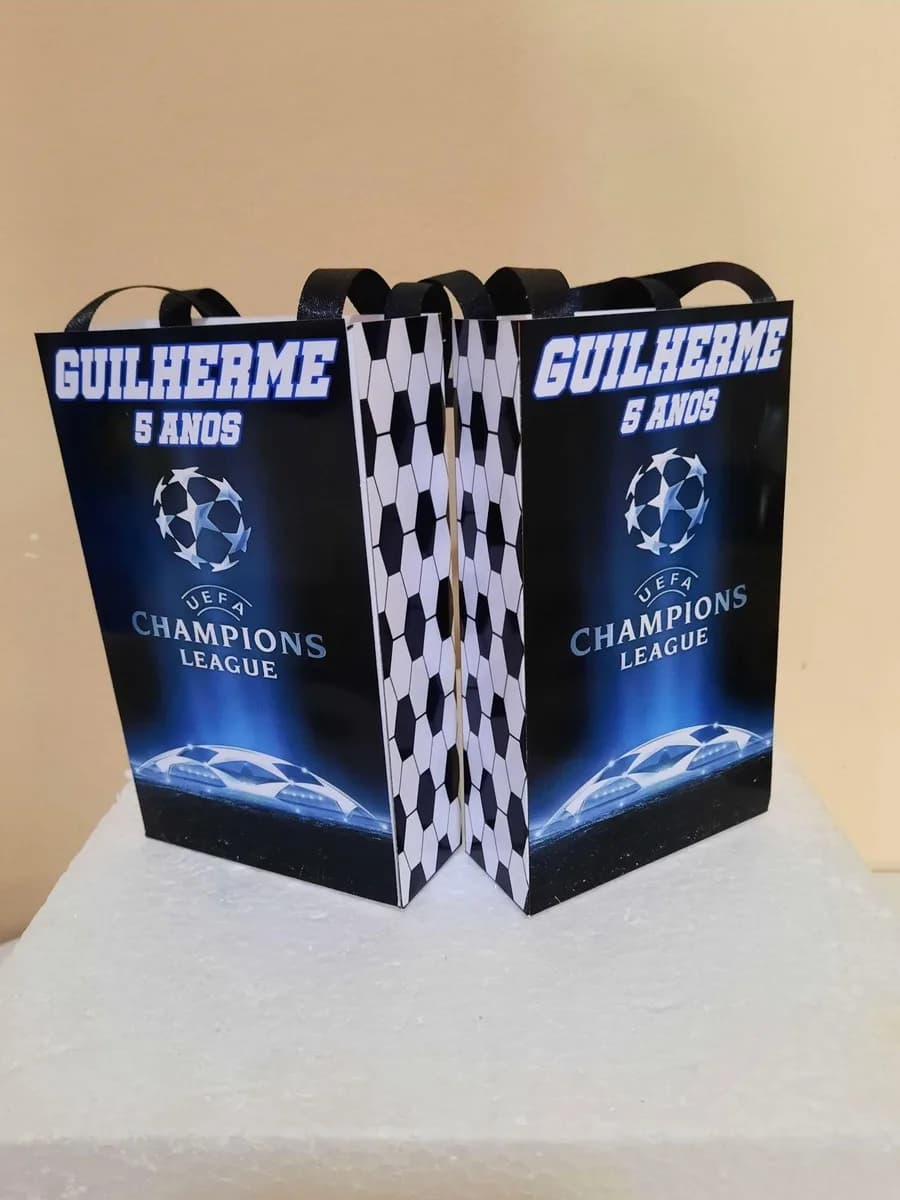 Sacolinhas Personalizadas Champions League para Lembrancinhas
