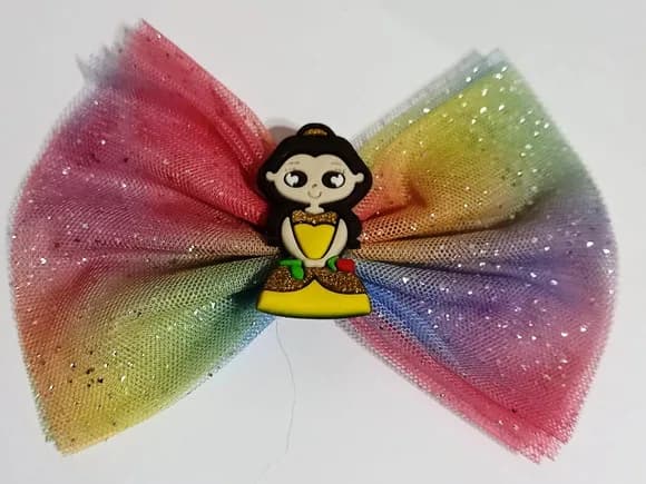 Lacinho com Aplique Princesa - 3 Unidades
