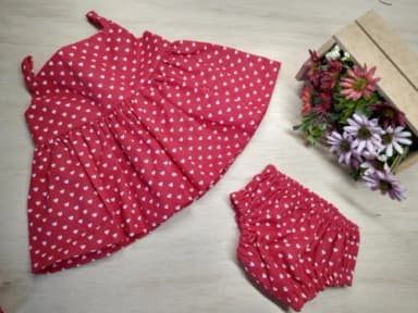 Vestido para Boneca + Calcinha