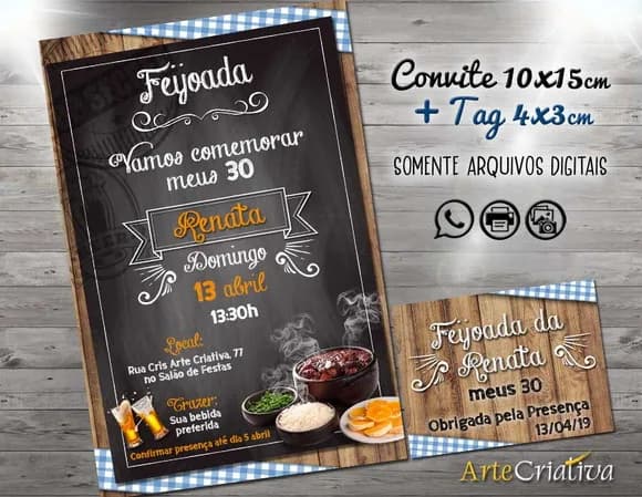 CONVITE DIGITAL C/TAG Feijoada