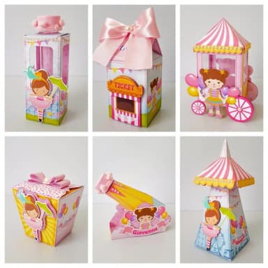 Kit 60 Lembrancinhas Circo Rosa