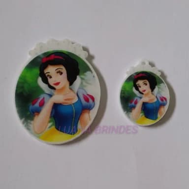 Kit Branca de Neve Aplique e Pingente de Acrílico 3 Kits