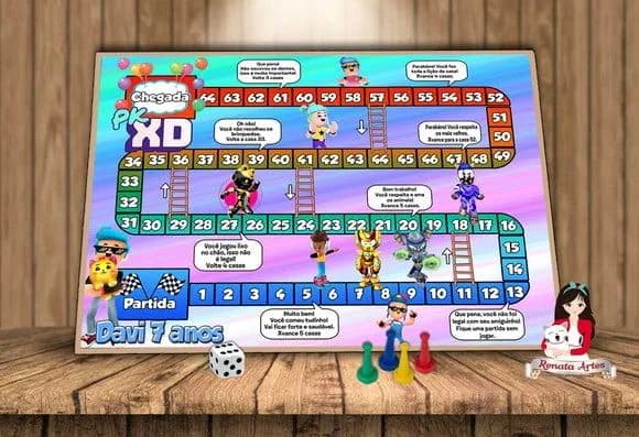 Tabuleiro Educativo Tema Pkxd