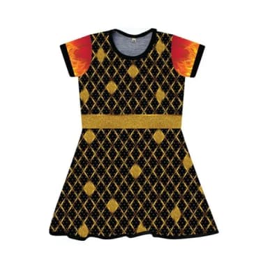 Vestido Infantil Fênix de Fogo Luxo – Fantasia Temática para Festa, Aniversário e Cosplay | Ricardo Fantasias