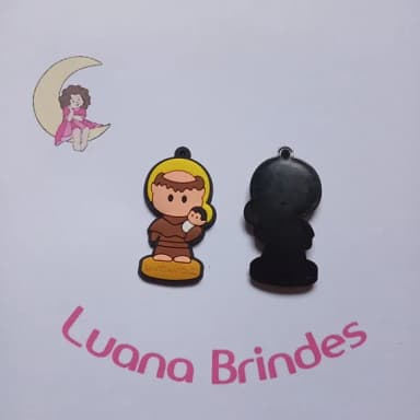 Pingente Santo Antonio de Borracha 5cm Pct 5 Unidades