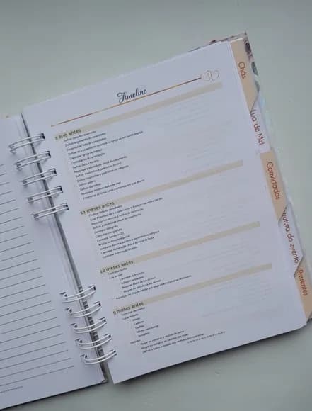 Planner da Noiva Personalizado Permanente c/ Divis - Mod 01