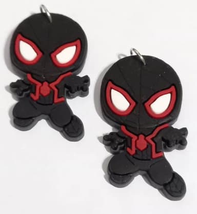Pingente Homem Aranha Reverso Emborrachado- 5 Peças
