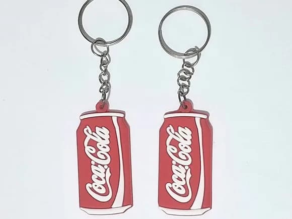 Chaveiro Coca Cola Emborrachado Pacotes com 6 Unidades