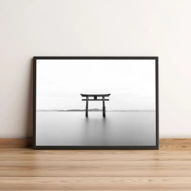 Quadro com Torii Minimalista no Horizonte 03