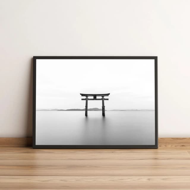 Quadro com Torii Minimalista no Horizonte 03