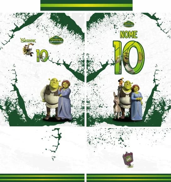 Arte Vetor Camisa Interclasse Shrek Mod-687