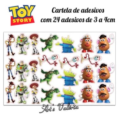 Stickers - Cartela de Adesivos Toy Story
