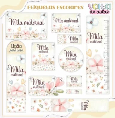 60 Etiquetas Escolares Personalizadas Prova D