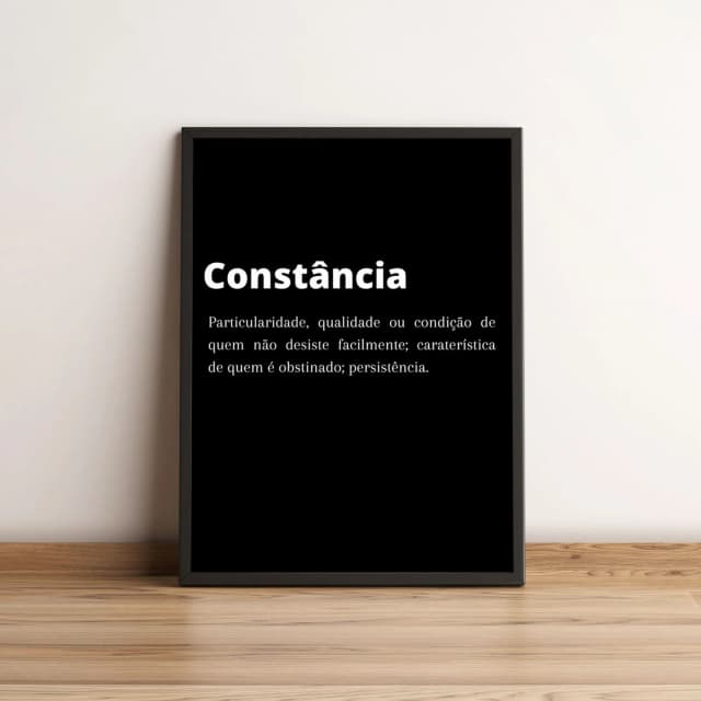 Quadro Significado De Constância 162