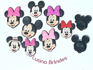 Ponteira P/lápis Mickey e Minnie Pacote com 8 Unidades