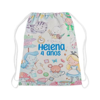 Mochilinha personalizada De Alice no Pais das Maravilhas