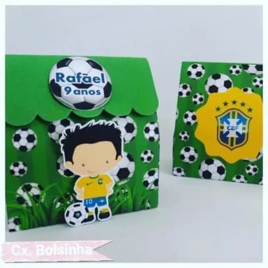 Kit 60 Lembrancinhas Futebol Brasil